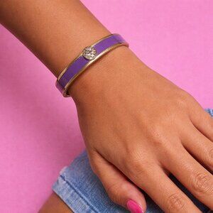Authentic Purple Coach Hinged Enamel Bangle ✨